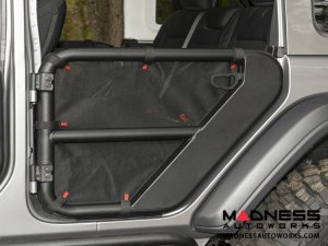 Jeep Wrangler JL Fortis Tube Door Covers - Rear - Black